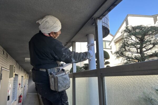 さいたま市、鉄部塗装、マンション